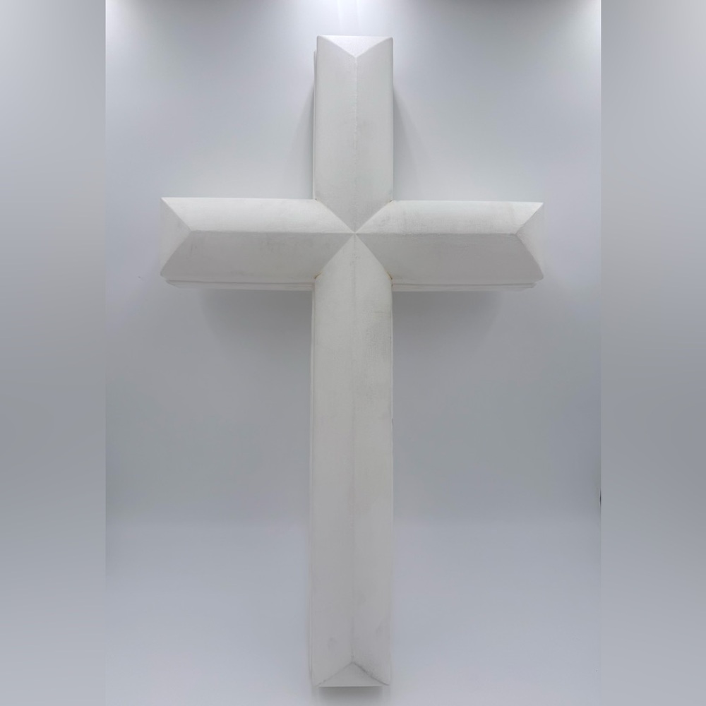 26" x 16” Union Products Vintage 1998 White Cross Christmas Easter Blow Mold